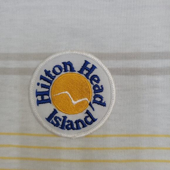 Vintage 90s Hilton-Head-Island Polo Shirt S/M 19x25 Van-Heusen - Picture 8 of 12